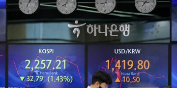 Asian shares mixed after Dow falls into bear market