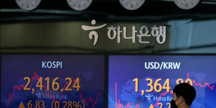 Asian stocks follow Wall Street lower after US jobs report