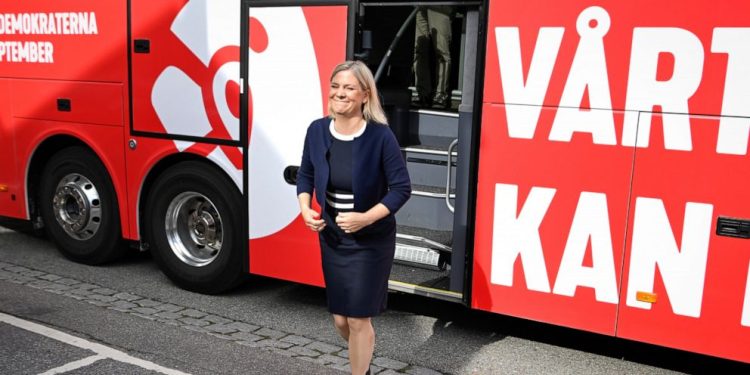 Swedish leader tackles crime, energy fears on the campaign trail
