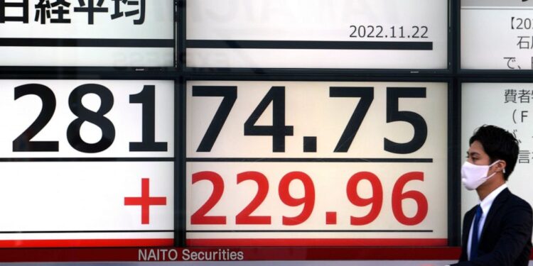 Asian shares gain after an earnings-fueled rally on Wall Street