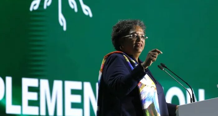 Barbados PM launches blistering attack on rich nations at Cop27 climate talks