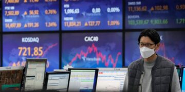 Asian shares track Wall St gains on cooler inflation data