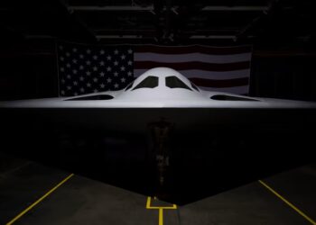 B-21 Raider strategic stealth bomber makes its public debut