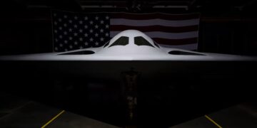 B-21 Raider strategic stealth bomber makes its public debut
