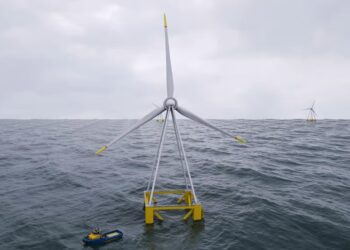 Full-scale 5-MW floating “pyramid” wind turbine will be put to the test