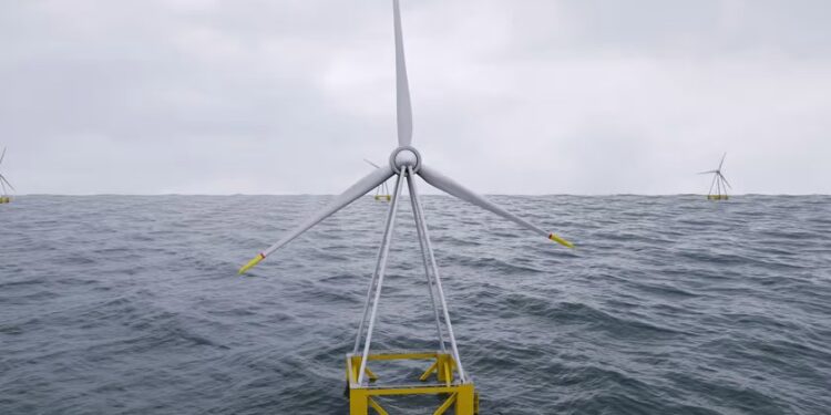 Full-scale 5-MW floating “pyramid” wind turbine will be put to the test