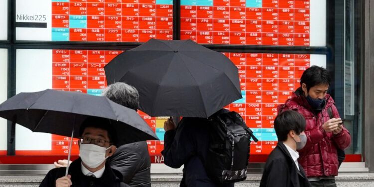 Asian shares mixed on hopes for avoiding recession