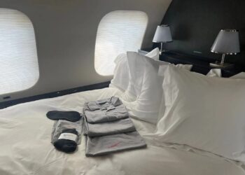 Here’s how a $92 flight compared to a Bombardier Global 7500, which can cost $20,000 an hour to charter.