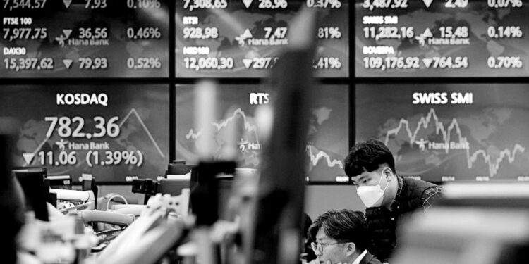 Asian shares decline following Wall Street tumble