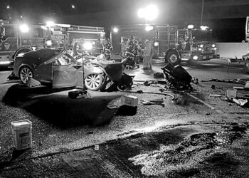 Driver in recalled Model S Tesla killed after ploughing into a firetruck