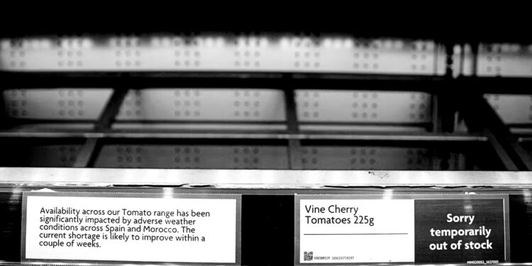 More food shortages could add to Britain’s price pressure