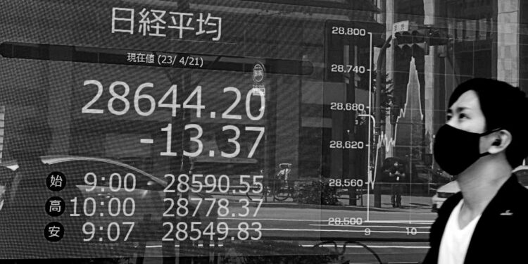 Asian shares follow Wall Street’s lower