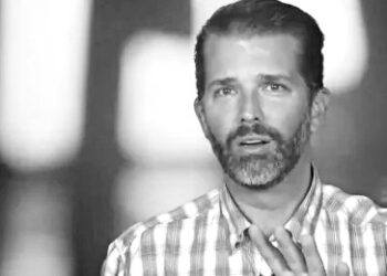 Donald Trump Jr appears on verge of tears as he reacts to father’s indictment – see the video