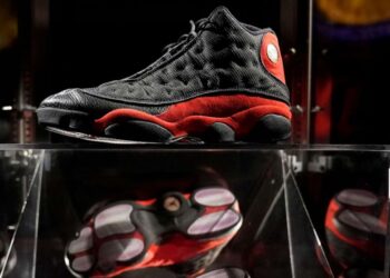 Michael Jordan’s game-worn 1998 Air Jordans sell at auction for record $2.24 million