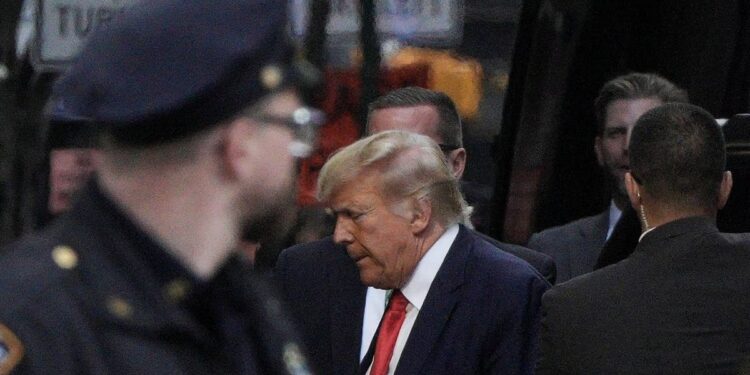 Trump faces day in court in historic US first
