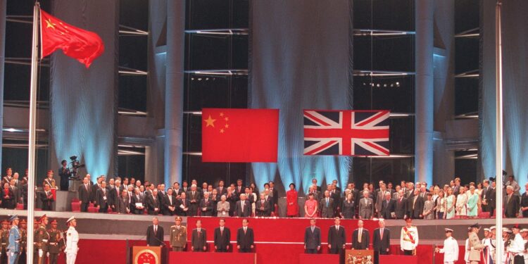 On this day in 1997: The crown colony of Hong Kong officially reverted to Chinese sovereignty