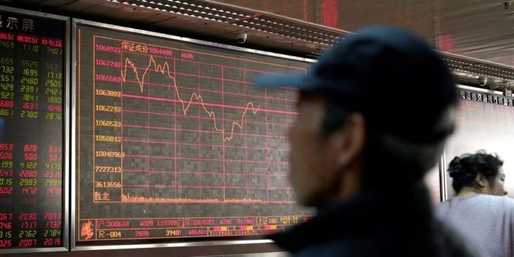 Asia shares slip as China data underwhelms
