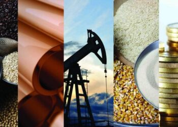 Closing prices for crude oil, gold and other commodities