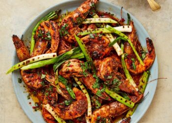 Masala prawns, lamb skewers, burnt aubergine flatbreads: Recipes for Middle Eastern summer scorchers