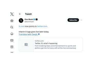Twitter became X – interim logo up