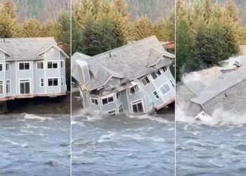 A glacial break causes significant flooding in Alaska, officials issue an emergency declaration