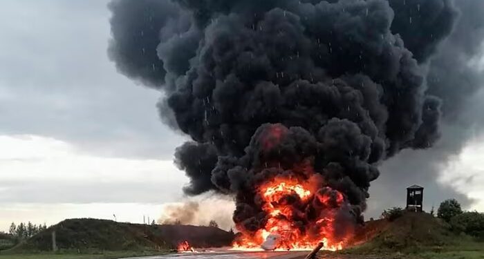 Ukraine drone strike reportedly destroys Russian supersonic bomber