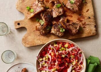 José Pizarro’s recipe for lemon and oregano lamb chops with pipirrana