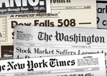 An diesem Tag im Jahr 1987: Der Dow Jones Industrial Average brach um fast 23 Prozent ein, der stärkste prozentuale Tagesrückgang in der Geschichte des Aktienmarktes.