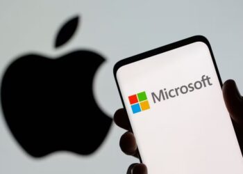 Investors see Microsoft’s stock market value leaving Apple behind