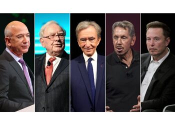 As the Davos crowd gathers, the combined fortunes of the world’s five richest men have more than doubled since 2020