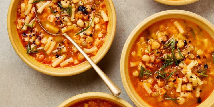 Meera Sodha’s vegan recipe for pasta with chickpeas, preserved lemon and chilli