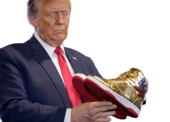 Trump launches gold high top sneaker line a day after $350m court ruling