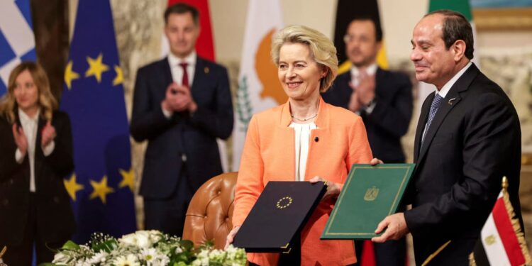 EU seals €7.4bn deal with Egypt in effort to avert another migration crisis