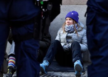 Swedish police forcibly remove Greta Thunberg from parliament entrance