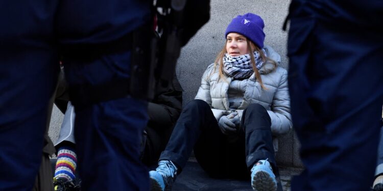 Swedish police forcibly remove Greta Thunberg from parliament entrance