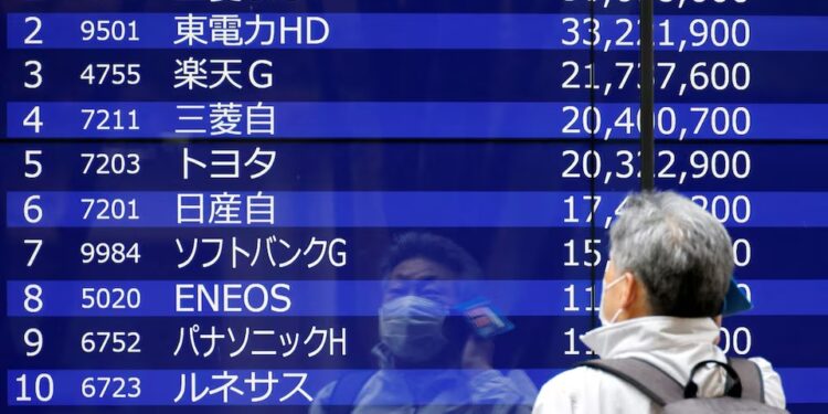 Asian shares slide on US rate cut rethink, Middle East worries