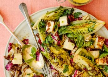 Gail Simmons’ recipes for grilled stone fruit and halloumi salads