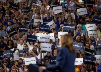 Trump mocks Kamala Harris’ name but her campaign is putting it front and center