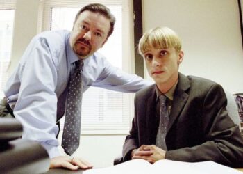 On this day in 2001: The first episode of The Office,  by Ricky Gervais and Stephen Merchant aired