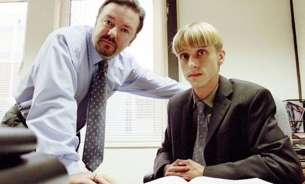 On this day in 2001: The first episode of The Office, by Ricky Gervais and Stephen Merchant aired