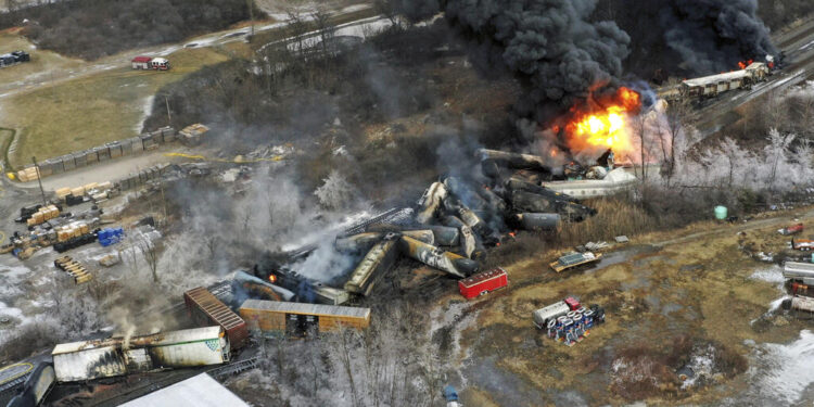 Judge approves $600 million settlement for residents near fiery Ohio derailment