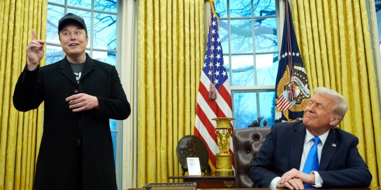 Elon Musk appears with Trump and tries to claim ‘Doge’ team is transparent