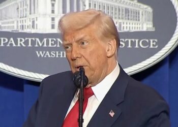 Trump pledges to ‘expel rogue actors’ in political speech at Justice Department