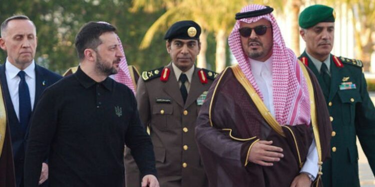 Zelensky has landed in Saudi Arabia