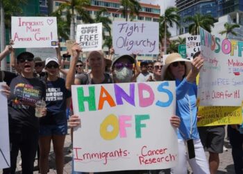 Angry protesters from New York to Alaska assail Trump and Musk in ‘Hands Off!’ rallies