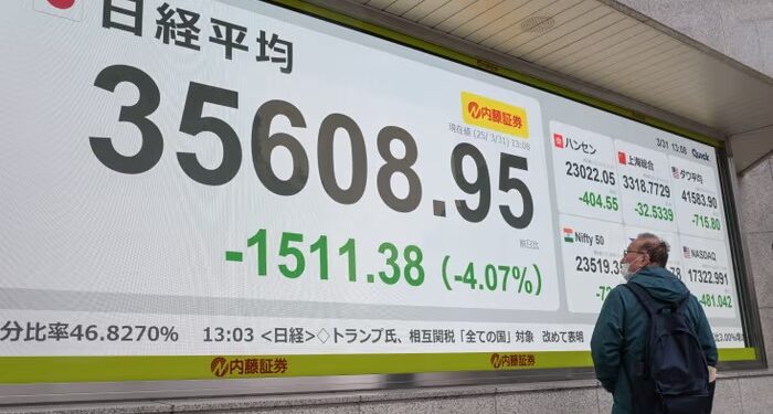 Asian markets drop further as IMF warns Trump tariffs ‘a significant risk’ to global economy