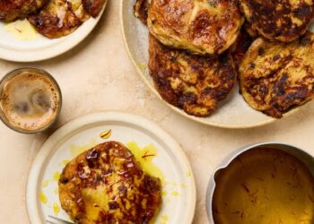 Jose Pizarro’s recipe for hot cross Easter torrijas with saffron syrup