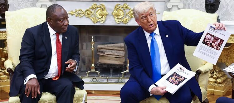 Trump ambushes Ramaphosa with ‘white genocide’ claims in Oval Office