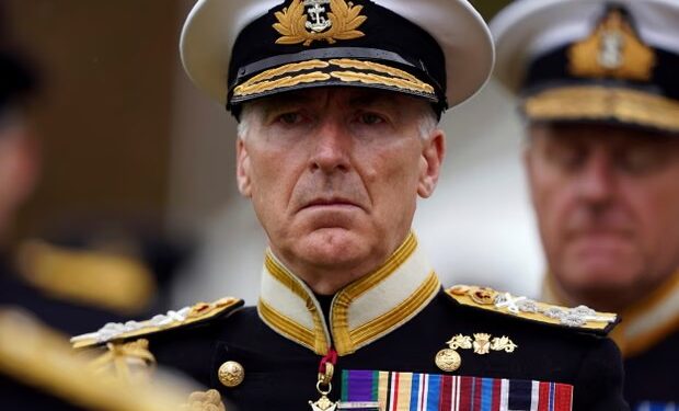 Official say Tony Radakin, the chief of defence staff, will say the UK is prepared to provide soldiers to help with logistical support and training. Photograph: Andrew Milligan/AP