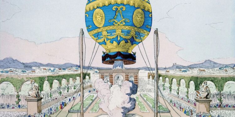 On this day in 1783: The Montgolfier brothers sent aloft a balloon with a rooster, a duck, and a sheep aboard